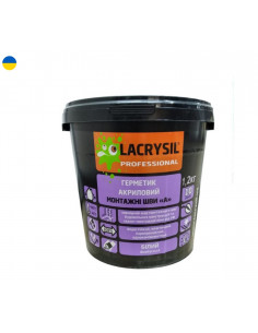 Герметик Lacrysil для монтажних швів А зовні приміщень 1.2 кг Білий 