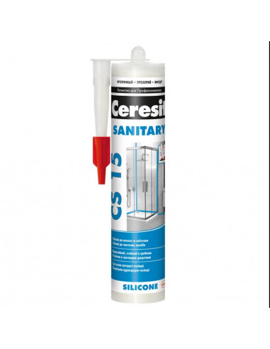 Герметик силіконовий Ceresit CS15 санітарний прозорий 280мл