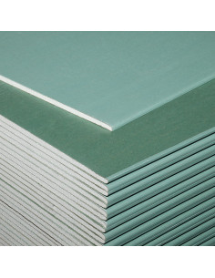 Гіпсокартон вологостійкий Кнауф (Knauf) ГКПВ, 12.5*1200*2500мм