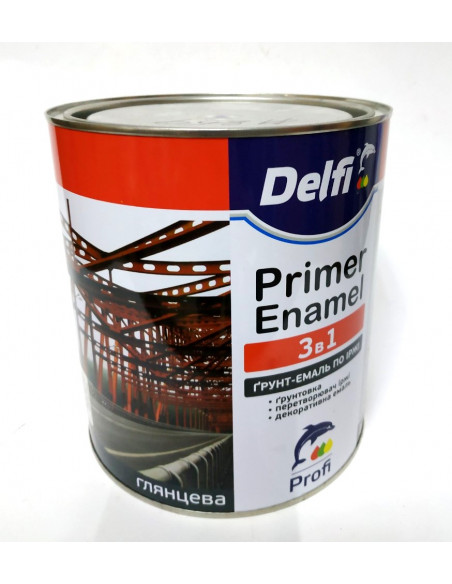 Грунт-емаль 3в1  Delfi Біла 2,8 кг