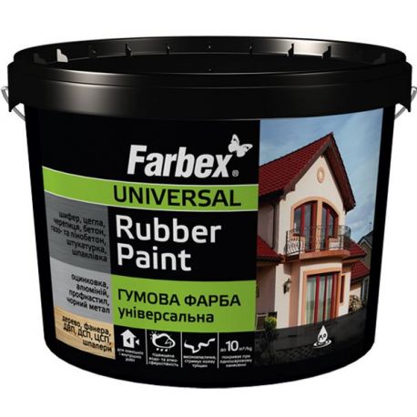 Фарба гумова Farbex графітна 3,5 кг