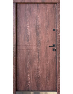 Двері металеві М/МДФ ТИП4 2050*860 ліві (-/дуб портовий)  СТ-104 2