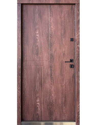 Двері металеві М/МДФ ТИП4 2050*860 ліві (-/дуб портовий)  СТ-104