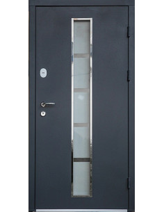 Двері металеві М/МДФ ТИП4 2050*860 ліві (-/дуб шато) СТ-101