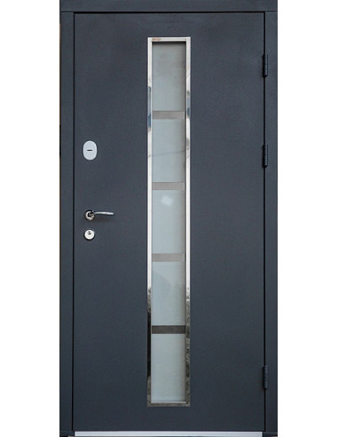 Двері металеві М/МДФ ТИП4 2050*860 ліві (-/дуб шато) СТ-101