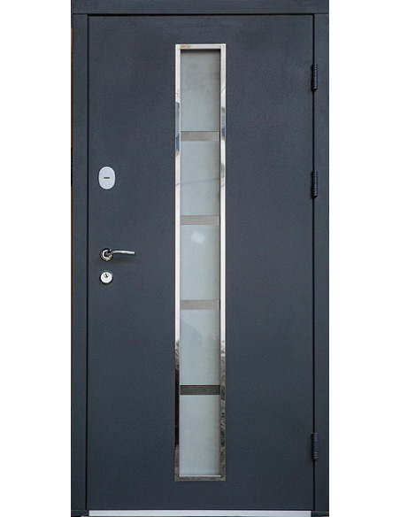 Двері металеві М/МДФ ТИП4 2050*860 ліві (-/дуб шато) СТ-101