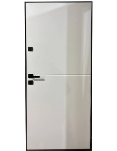 Двері металеві М/МДФ ТИП4 2050*860\960 ліві\праві  (-/біле дерево зовнішня) СТ-107 2