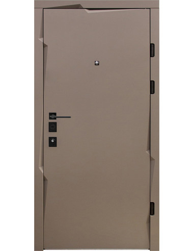 Двері Т13.0.Д.ПЧ Mottura (9005/9003) 860 софт темно-сірий сатин_зовн ~300 + емаль біла_вн ~0 л