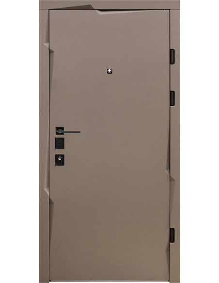 Двері Т13.0.Д.ПЧ Mottura (9005/9003) 860 софт темно-сірий сатин_зовн ~300 + емаль біла_вн ~0 л