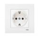 Розетка одинарна з  заземленням Karre