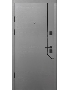 Двері Т13.0.ПЧ Mottura (9005) 860 титан горизонт/софт елегантно сірий_зовн ~641.1 + олово супермат/т