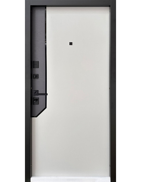 Двері Т13.0.ПЧ Mottura (9005) 860 титан горизонт/софт елегантно сірий_зовн ~641.1 + олово супермат/т