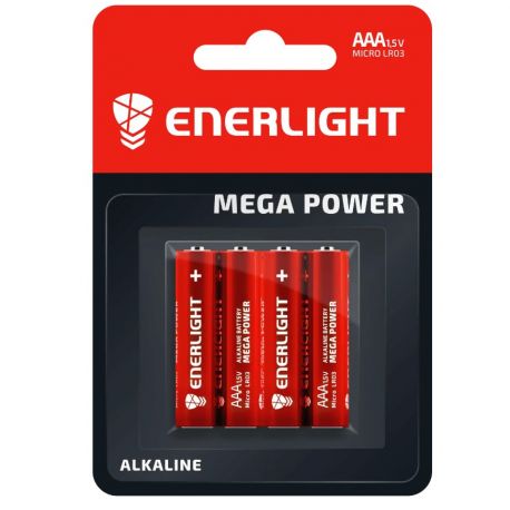 Батарейка ENERLIGH MEGA POWER ААА FOL4 (мініпальчик)