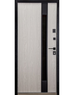 Двері Т16.ПЧ (9005) 960 метал графіт темний_зовн ~720.1 + венге парма_вн ~0.1 + скло №00 + поріг нер 2