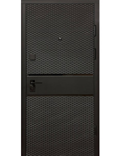 Двері Т2.23.ПЧ Kale (9005) 850 вугілля антіскрейч_зовн ~519.1 + емаль біла_вн ~519.1 л