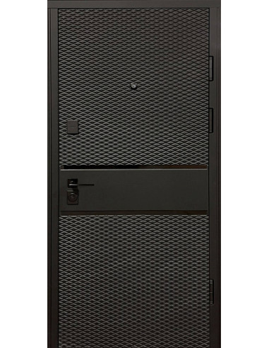 Двері Т2.23.ПЧ Kale (9005) 850 вугілля антіскрейч_зовн ~519.1 + емаль біла_вн ~519.1 л