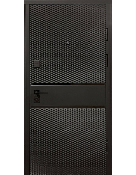 Двері Т2.23.ПЧ Kale (9005) 850 вугілля антіскрейч_зовн ~519.1 + емаль біла_вн ~519.1 л