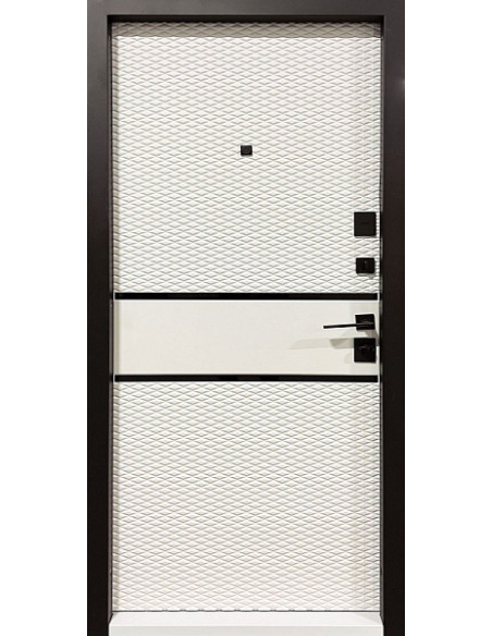 Двері Т2.23.ПЧ Kale (9005) 850 вугілля антіскрейч_зовн ~519.1 + емаль біла_вн ~519.1 л