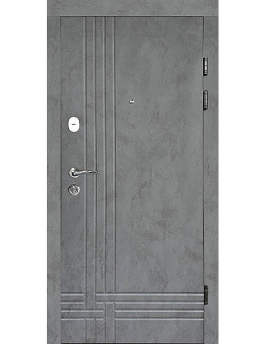 Двері Т2.24 Kale (9005) 860 бетон антрацит_зовн ~127.5 + бетон сніжний 273_вн ~127 л