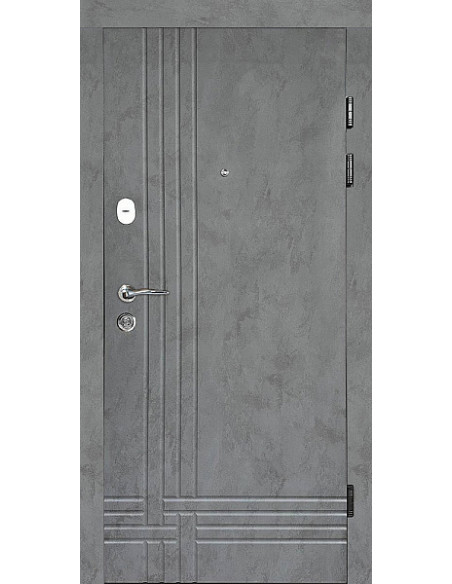 Двері Т2.24 Kale (9005) 860 бетон антрацит_зовн ~127.5 + бетон сніжний 273_вн ~127 л