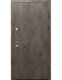 Двері Т2.24 Kale (9005) 860 бетон антрацит_зовн ~127.5 + бетон сніжний 273_вн ~127 л