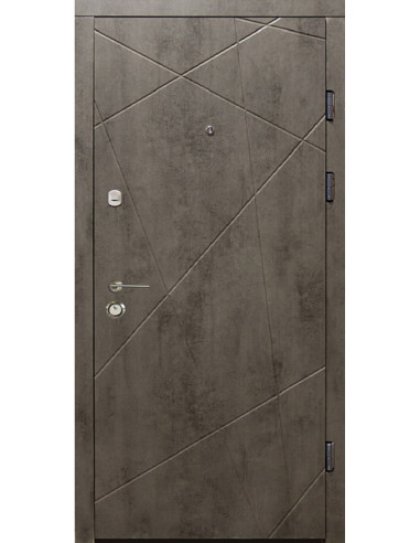 Двері Т2.24 Kale (9005) 860 бетон антрацит_зовн ~127.5 + бетон сніжний 273_вн ~127 л