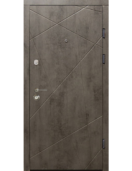 Двері Т2.24 Kale (9005) 860 бетон антрацит_зовн ~127.5 + бетон сніжний 273_вн ~127 л