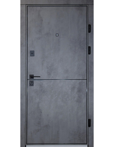 Двері Т2.24.ПЧ Kale (9005) 860 оксид темний_зовн ~536.1 + оксид світлий_вн ~536.1 л