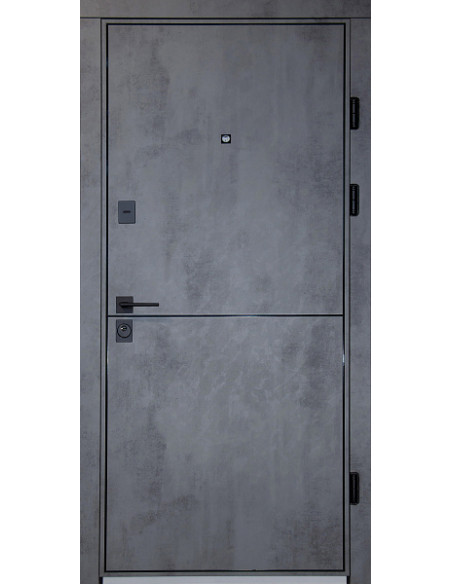 Двері Т2.24.ПЧ Kale (9005) 860 оксид темний_зовн ~536.1 + оксид світлий_вн ~536.1 л