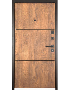 Двері Т2.24.ПЧ Kale (9005) 860 спил дерева коньячний_зовн ~530.1 + спил дерева коньячний_вн ~530.1 л 2