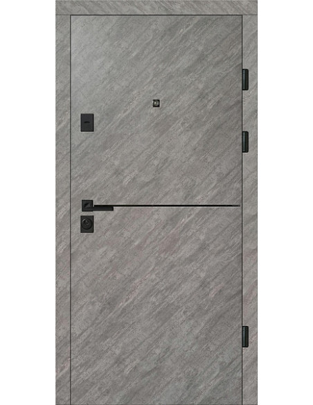 Двері Т3.23.Д.ПЧ (9005/9003) 860 зріз каменю 2383_зовн ~514.1 + емаль біла_вн ~639.1 л