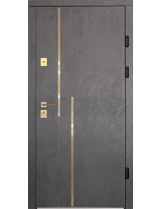 Двері Т3.23.ПЗ (9005) 860 оксид чорний_зовн ~541.6 + слонова кістка супермат_вн ~541.6 л