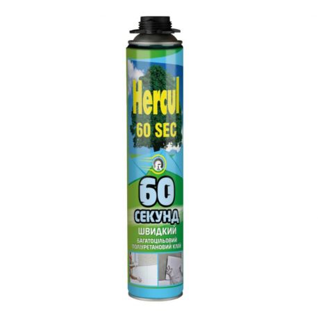 Клей-піна Hercul 60 сек (Пістолет) 750 мл