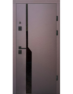 Двері Т3.23.ПЧ (9005) 860 бронзовий браш_зовн ~535.1 + емаль біла_вн ~400 л