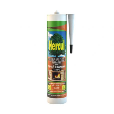 Герметик для печей і камінів 1500°C HERCUL FIREPLACE 280 мл темно-сірий