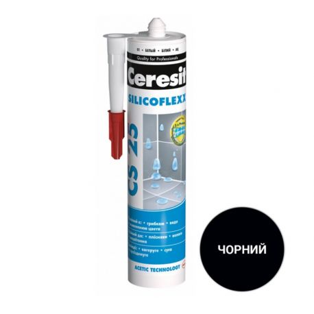 Герметик Ceresit CS25 (кольоровий шов) 280 чорний
