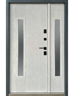 Двері Т4.0.ПЧ (MDS1065) 1200 _зовн ~800.1 + крафт білий_вн ~159 + скло №0/00 л 2