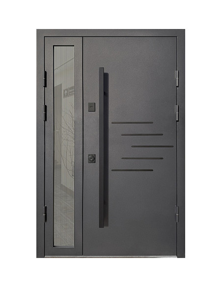 Двері Т4.0.ТЧ (офісна ручка) (Т183) 1200 _зовн ~834.1 + норд антискрейч_вн ~154 + скло №01 л