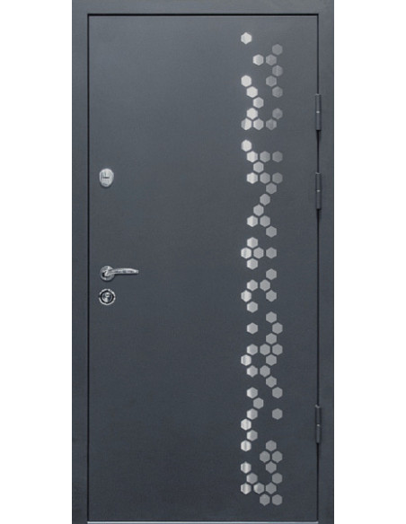 Двері Т4.01 (MDS1065) 960 _зовн ~808 орнамент №1 + термо антрацит_вн ~167 л