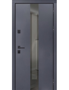 Двері Т6.23.ПЧ (9005) 960 метал графіт темний_зовн ~717 + дуб білий 1223-FGP_вн ~0.1 структурний №2 