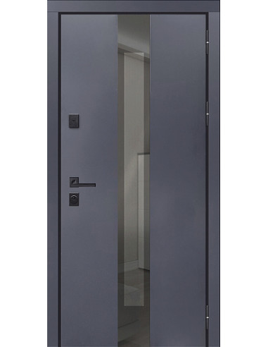 Двері Т6.23.ПЧ (9005) 960 метал графіт темний_зовн ~717 + дуб білий 1223-FGP_вн ~0.1 структурний №2 