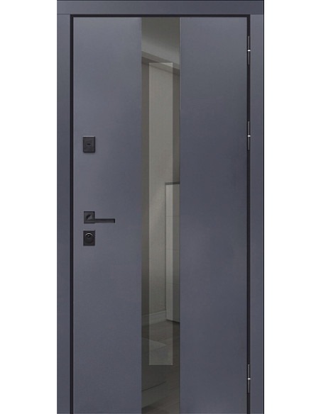 Двері Т6.23.ПЧ (9005) 960 метал графіт темний_зовн ~717 + дуб білий 1223-FGP_вн ~0.1 структурний №2 