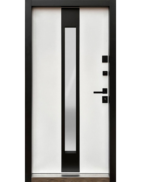 Двері Т6.23.ПЧ (9005) 960 метал графіт темний_зовн ~717 + дуб білий 1223-FGP_вн ~0.1 структурний №2 