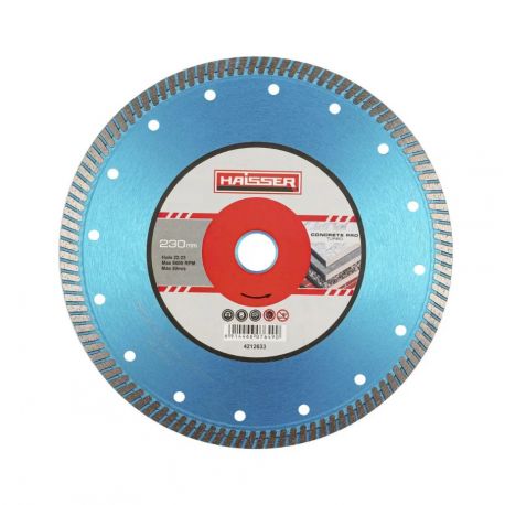 Диск алмазний "HAISSER" Turbo CONCRETE PRO 230x3