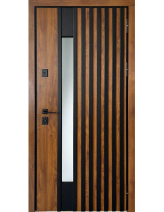 Двері Т6.23.ПЧ (9005) 960 метал дуб золотий_зовн ~720.1 + термо дуб золотий_вн ~0.1 + скло №00 л