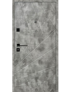 145 [N] 2050*950 Ліве Сланець темний/Бетон сніжний, Тип 12.2, 252R/500SR, мдф10/10 (чорна рама, ф-ра