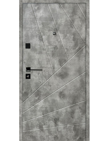 145 [N] 2050*950 Ліве Сланець темний/Бетон сніжний, Тип 12.2, 252R/500SR, мдф10/10 (чорна рама, ф-ра