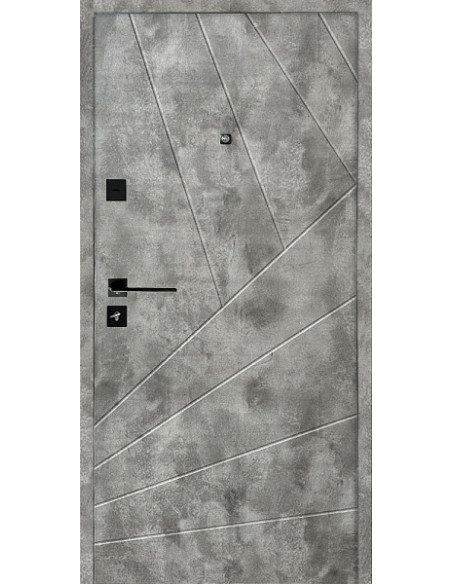 145 [N] 2050*950 Ліве Сланець темний/Бетон сніжний, Тип 12.2, 252R/500SR, мдф10/10 (чорна рама, ф-ра