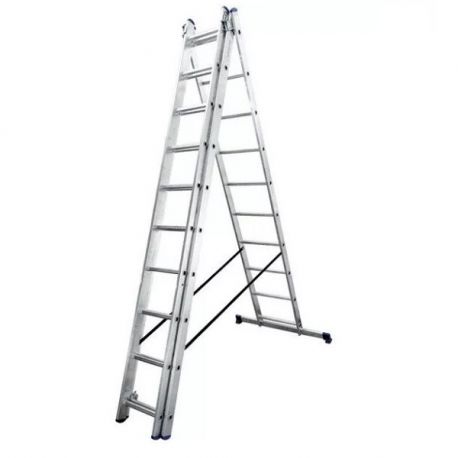 Драбина трьохсекційна  алюмінієва  3*10 ступенів Trijmax Virastr