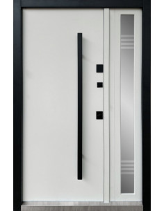 Двері Т6.23.ТЧ (офісна ручка) (9005) 1200 метал крафт золотий/метал фарбований 9005_зовн ~731.1 + ду 2